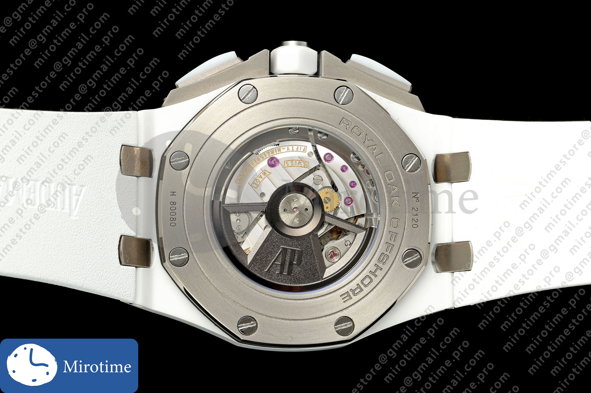 Royal Oak Offshore 44mm White Ceramic JF 1:1 Best Edition White Dial on Rubber Strap A3126 — photo 18