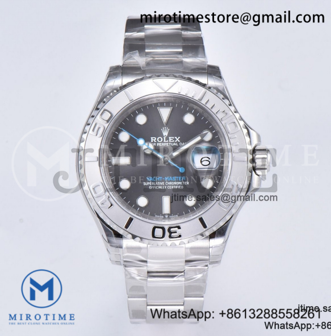 Yacht-Master 126622 904L Steel SS VSF 1:1 Best Edition Gray Dial on SS Bracelet VS3235