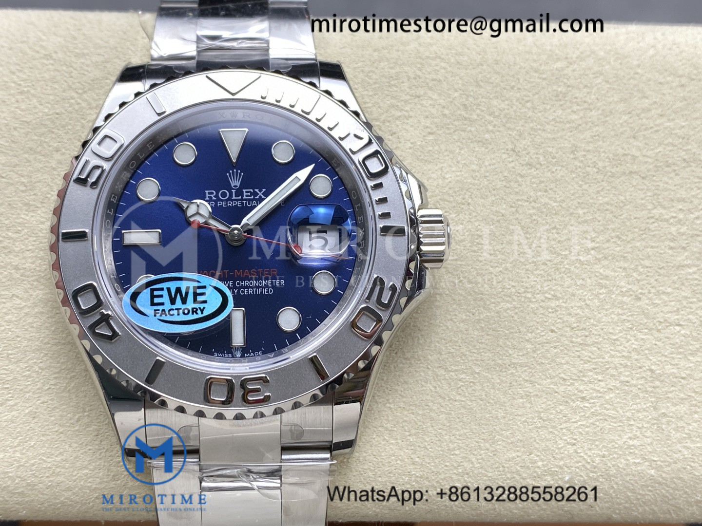 Yacht-Master 126622 EWEF 1:1 Best Edition Blue Dial on SS Bracelet SH3235