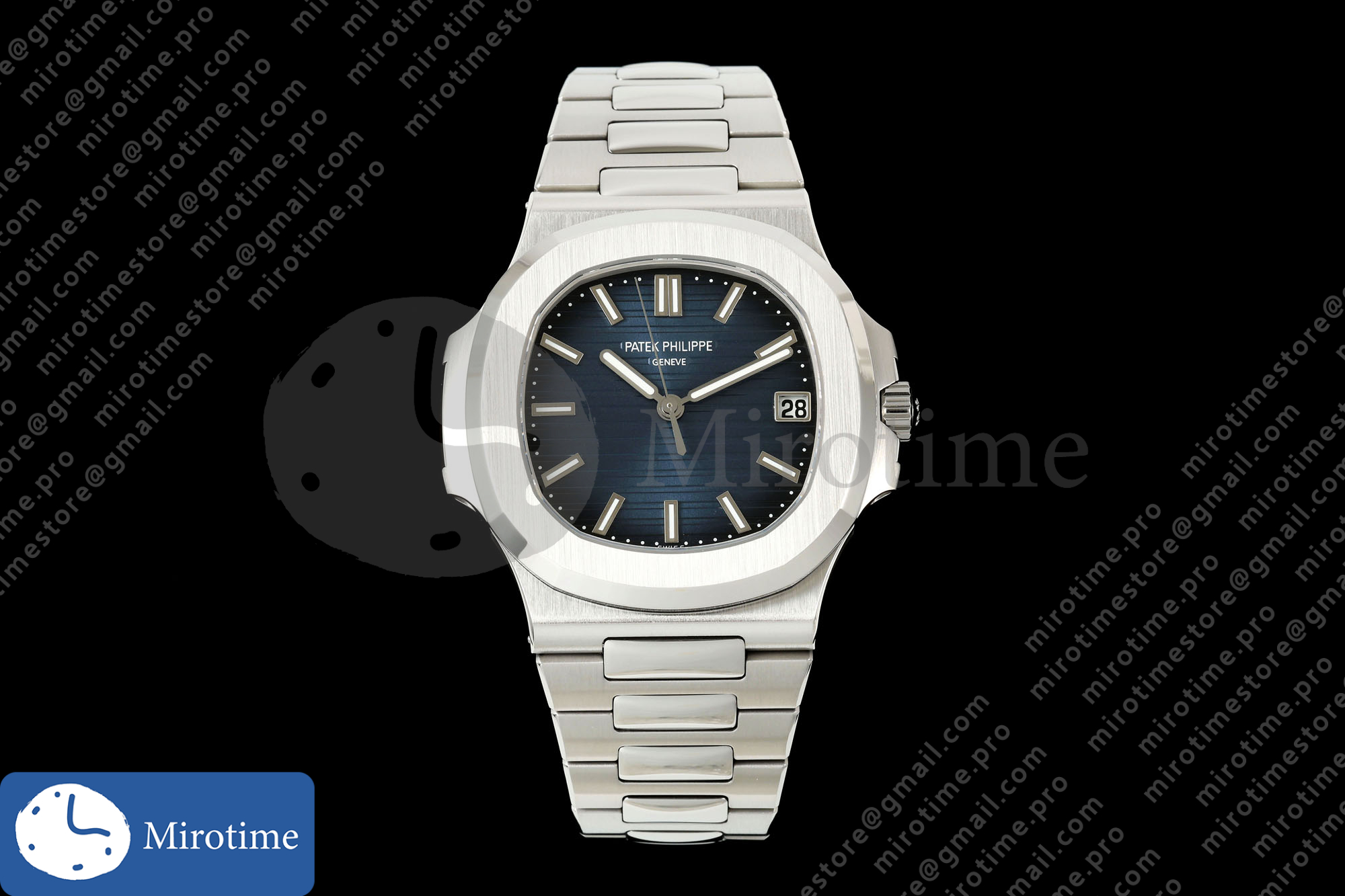 Nautilus 5811 DDF 1:1 Best Edition Blue Textured Dial on SS Bracelet DPB330 Super Clone (Weighted)