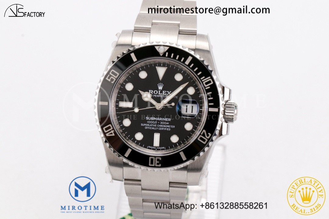Submariner 116610 LN Black Ceramic 904L Steel VSF 1:1 Best Edition VS3135