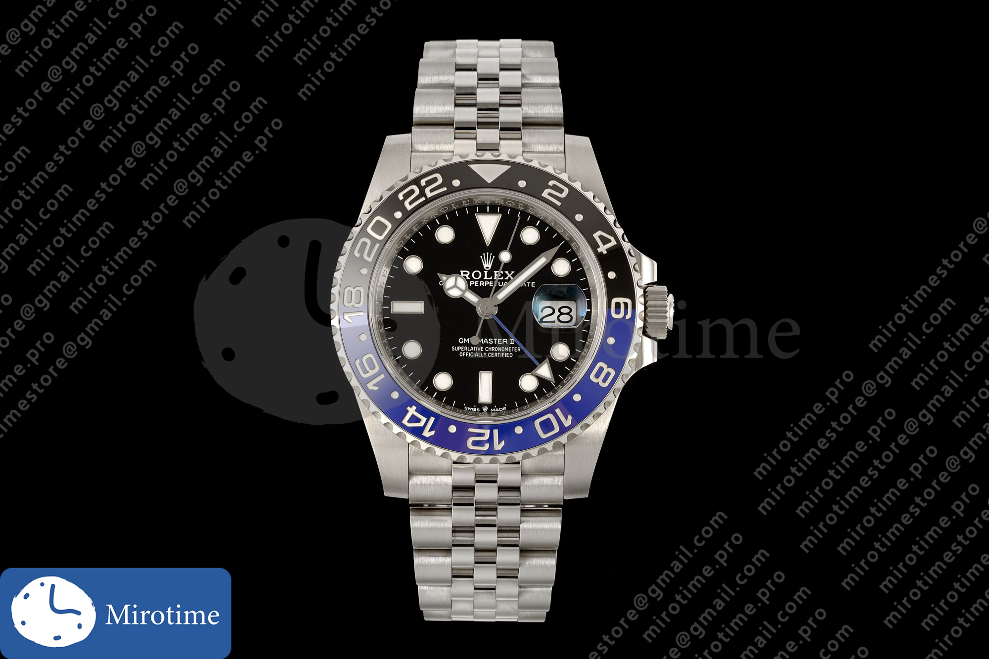 GMT-Master II 126710 BLNR 904L Steel RICH 1:1 Best Edition on Jubilee Bracelet JH3285 (Free Sprung) V2