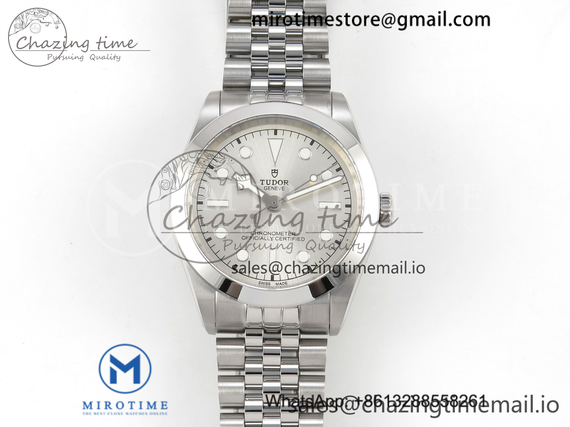 Black Bay 39mm SS KRF 1:1 Best Edition Sliver Dial on Jubilee Bracelet A2824
