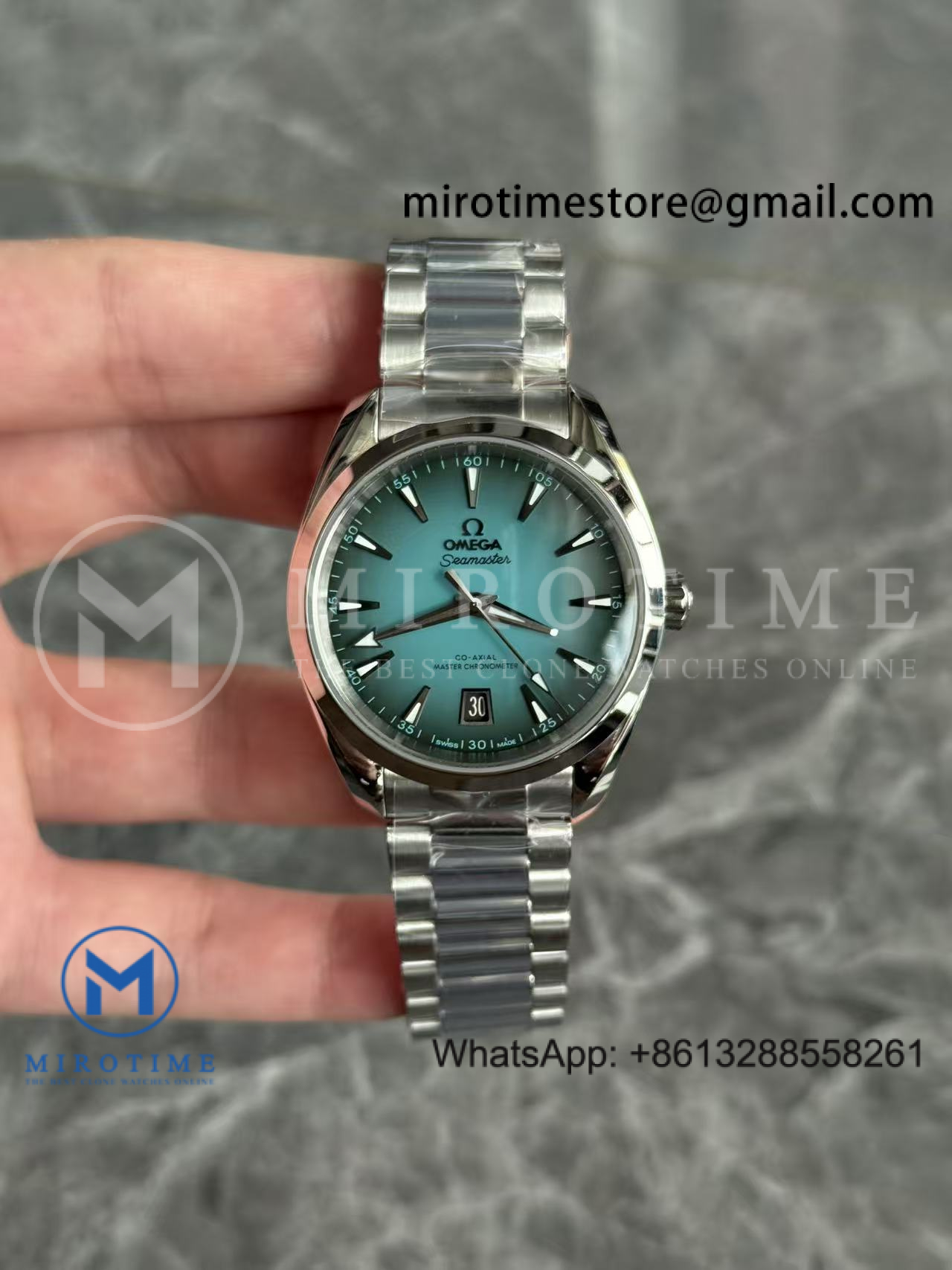 Aqua Terra 150M SS VSF 1:1 Best Edition Turquoise Dial 38MM on SS Bracelet A8800 Integrated Movement Super Clone