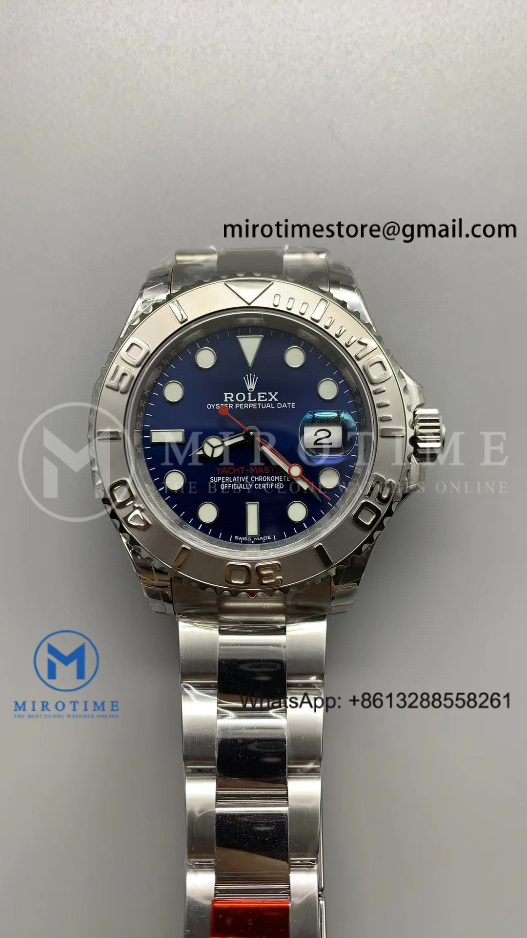 Yacht-Master 116622 904L Steel VSF 1:1 Best Edition Blue Dial on SS Bracelet DD3135