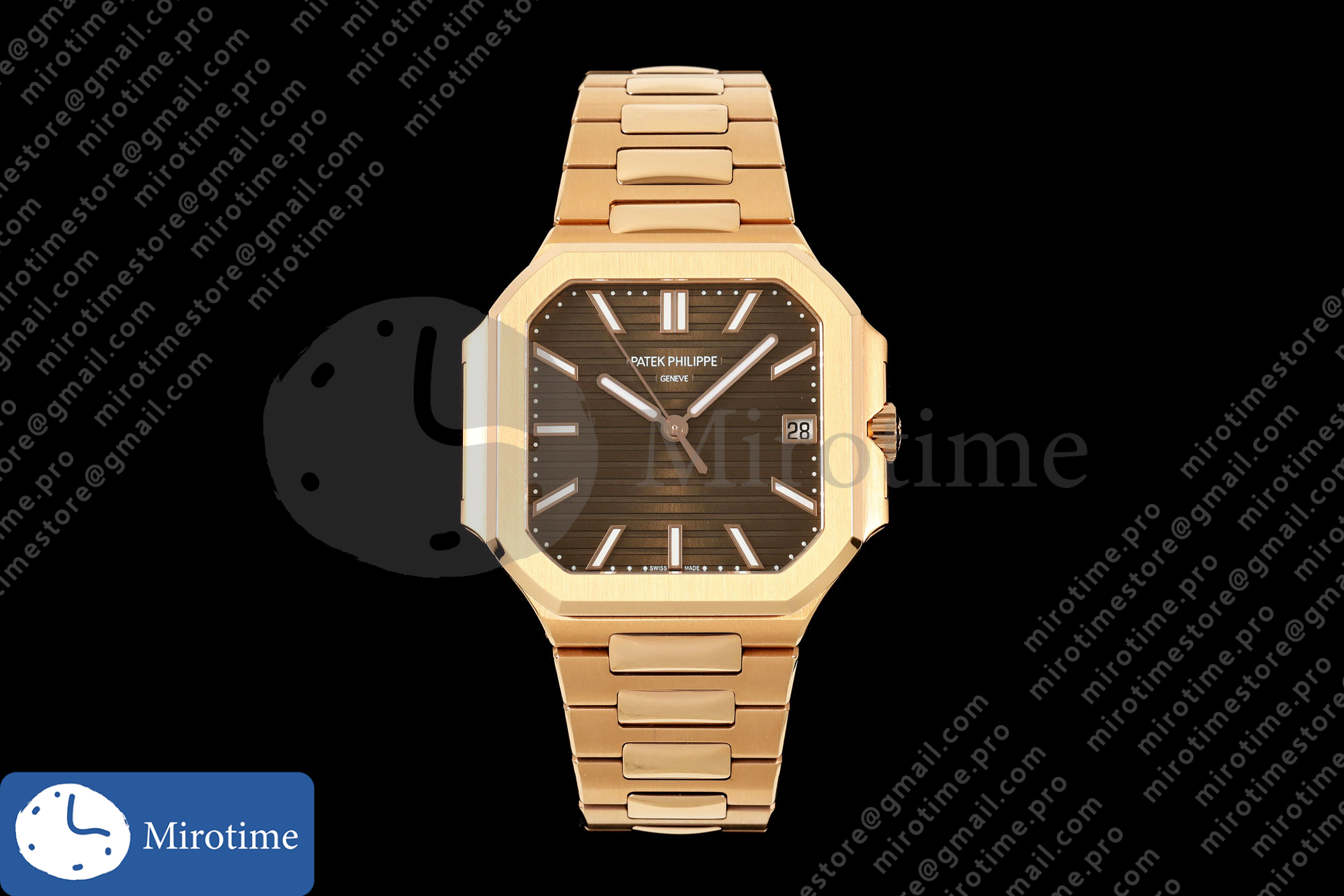 Cubitus 7128 RG BBF Best Edition Brown Dial on RG Bracelet DD330 Super Clone