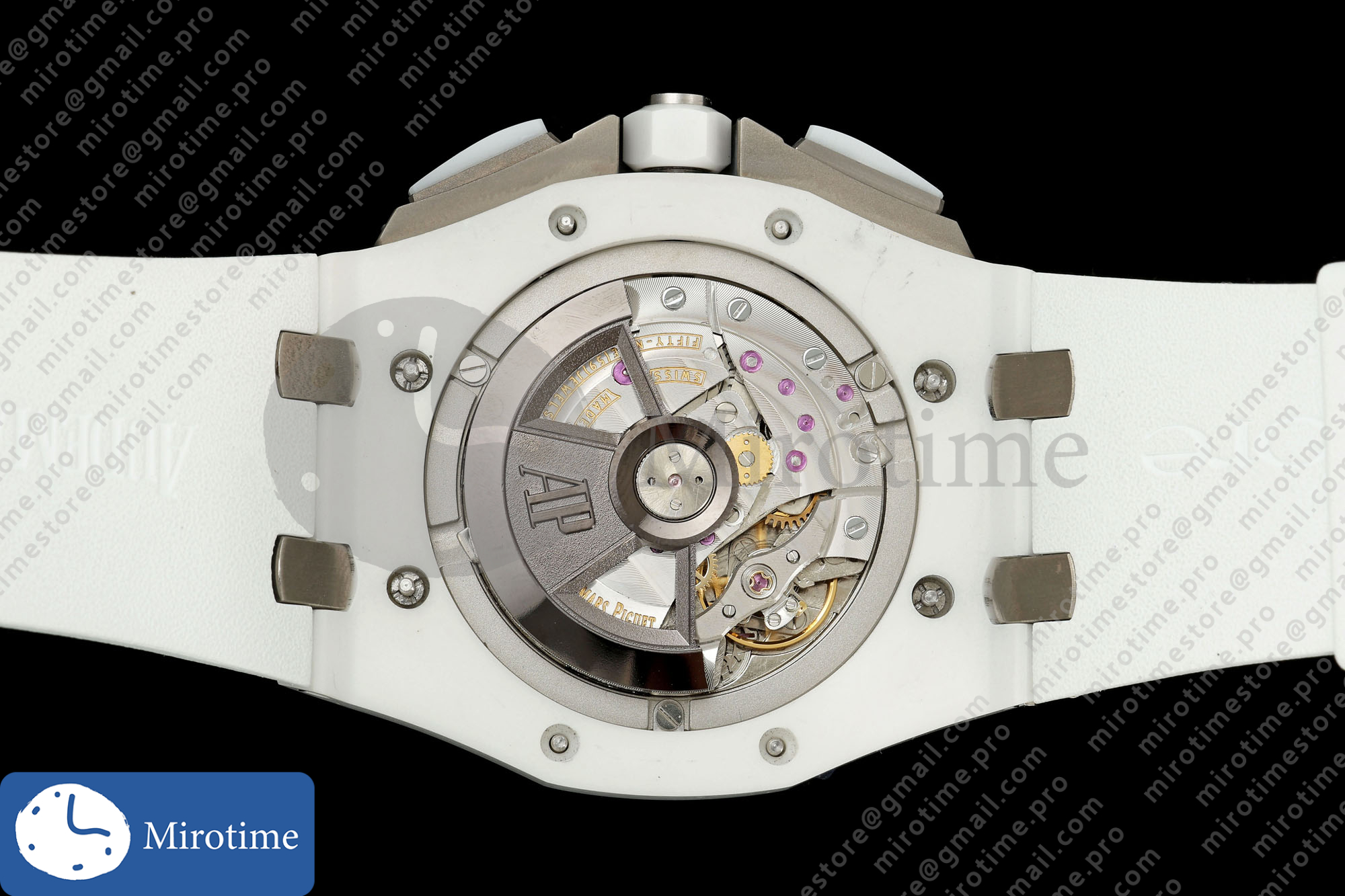 Royal Oak Offshore 44mm White Ceramic JF 1:1 Best Edition White Dial on Rubber Strap A3126 — photo 12