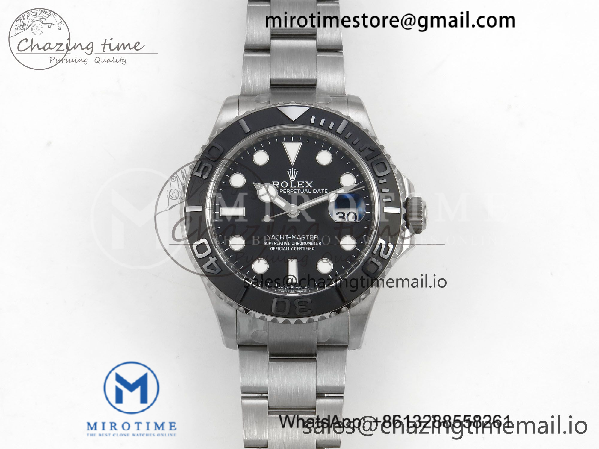 Yacht-Master 226627 Titanium VSF 1:1 Best Edition Black Dial on Titanium Bracelet DD3235 V2 Free Sprung