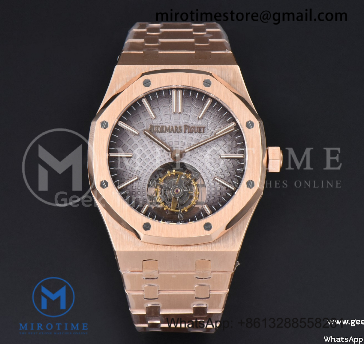 Royal Oak Tourbillon 41mm R8F RG Gray Dial RG Bracelet Flying Tourb V2