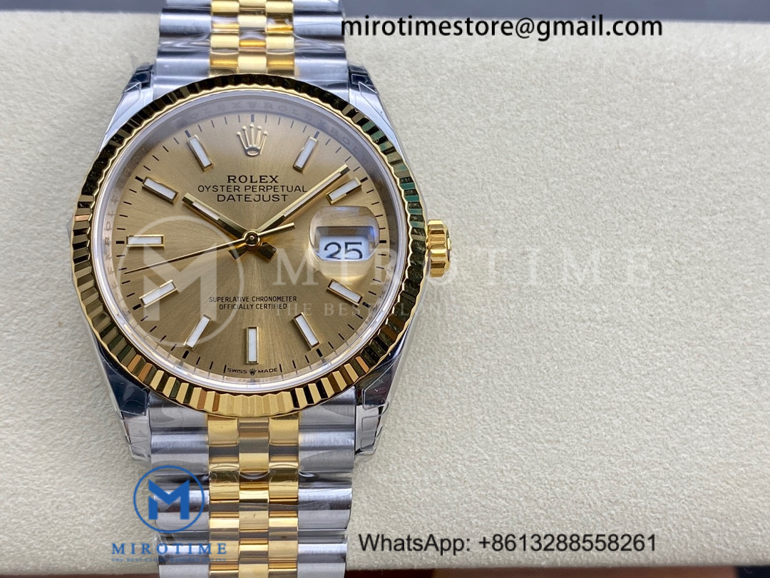 DateJust 36mm 126233 SS/YG VSF 904L Steel YG Dial On Jubilee Bracelet VS3235