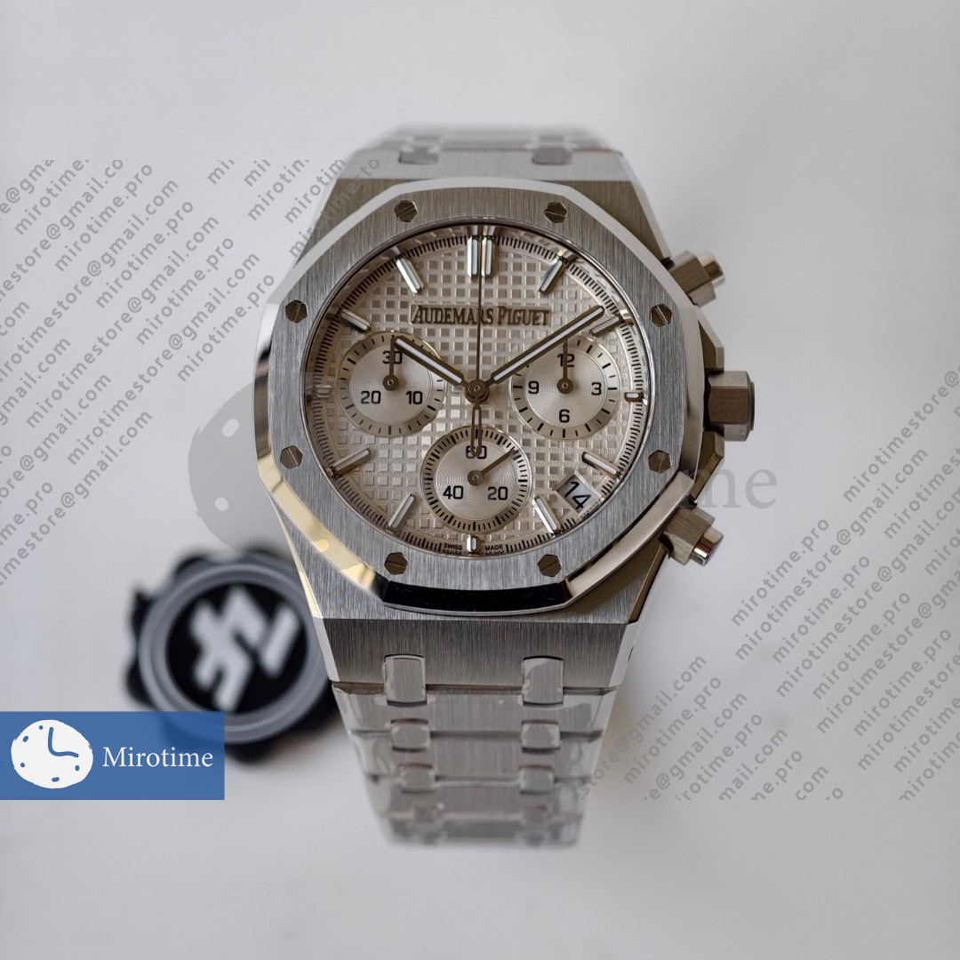 Royal Oak Chrono 26240 SS ZF 1:1 Best Edition White Dial on SS Bracelet SA4401 Super Clone