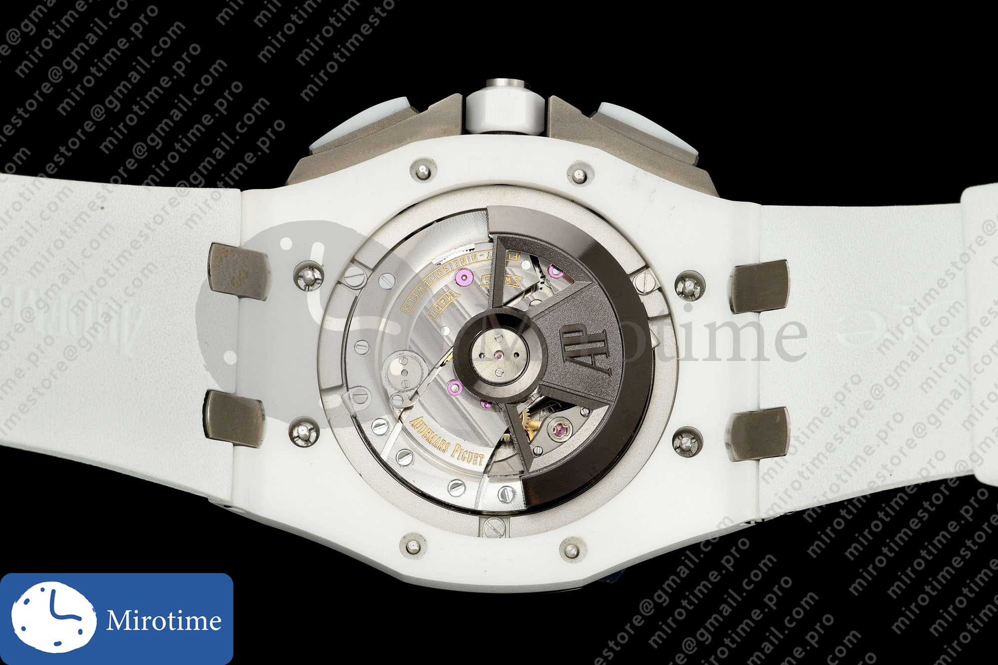 Royal Oak Offshore 44mm White Ceramic JF 1:1 Best Edition White Dial on Rubber Strap A3126 — photo 13