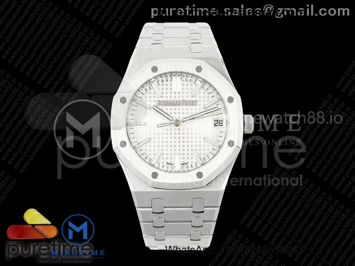 Royal Oak 41mm 15510 SS TOPF 1:1 Best Edition Silver Dial on SS Bracelet DD4302 Super Clone
