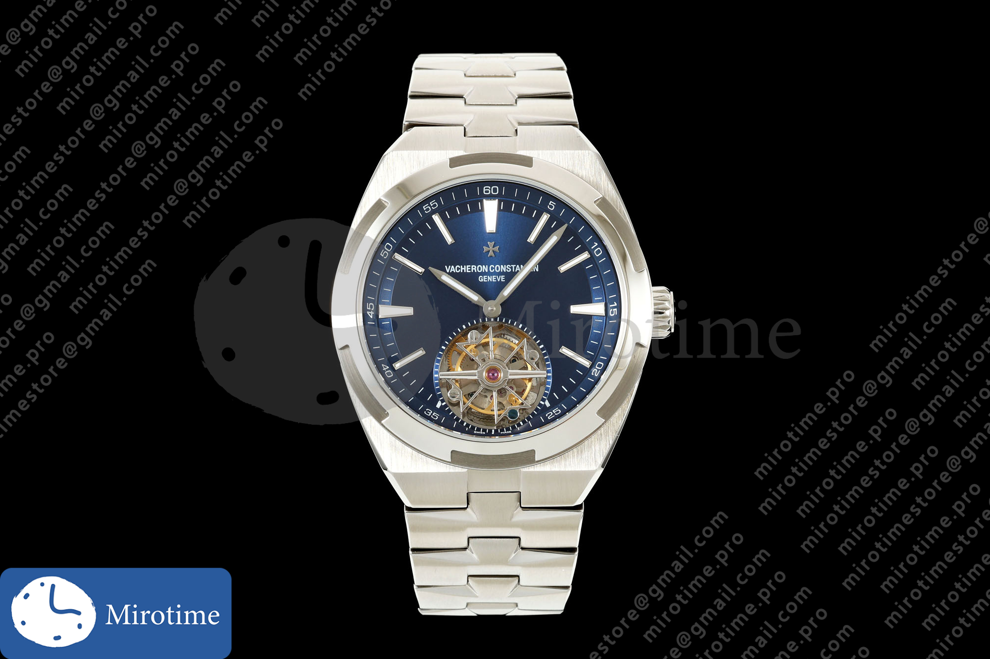 Overseas Tourbillon SS ANTF Best Edition Blue Dial on SS Bracelet
