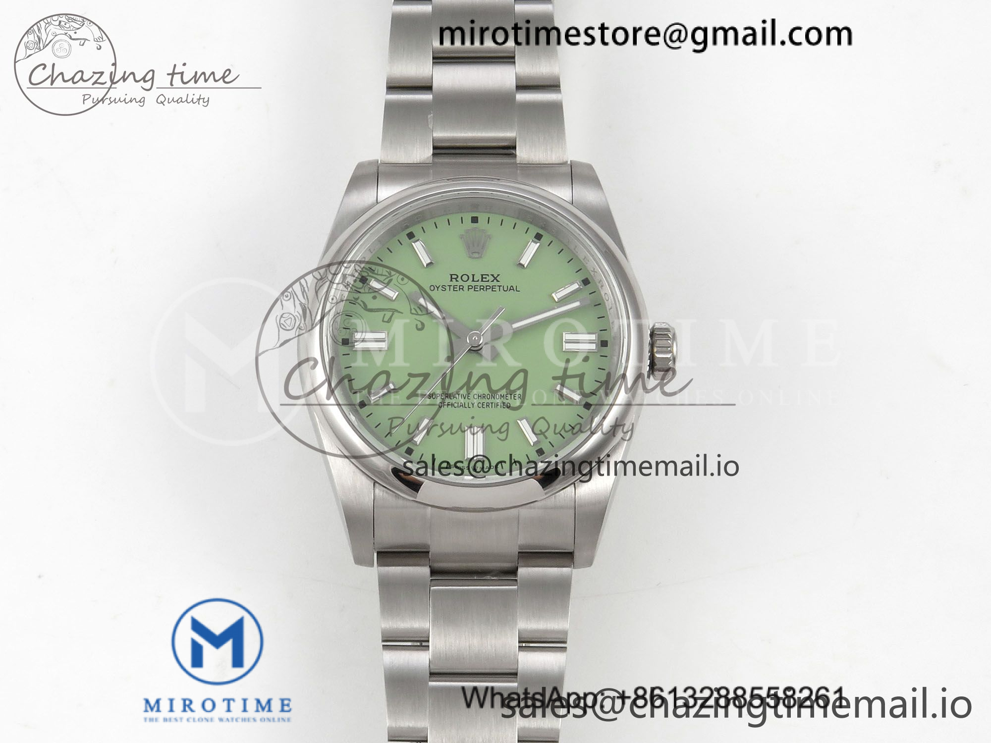 Oyster Perpetual 36mm 126000 QF 1:1 Best Edition 904L Steel Pistachio Green Dial on SS Bracelet A23J