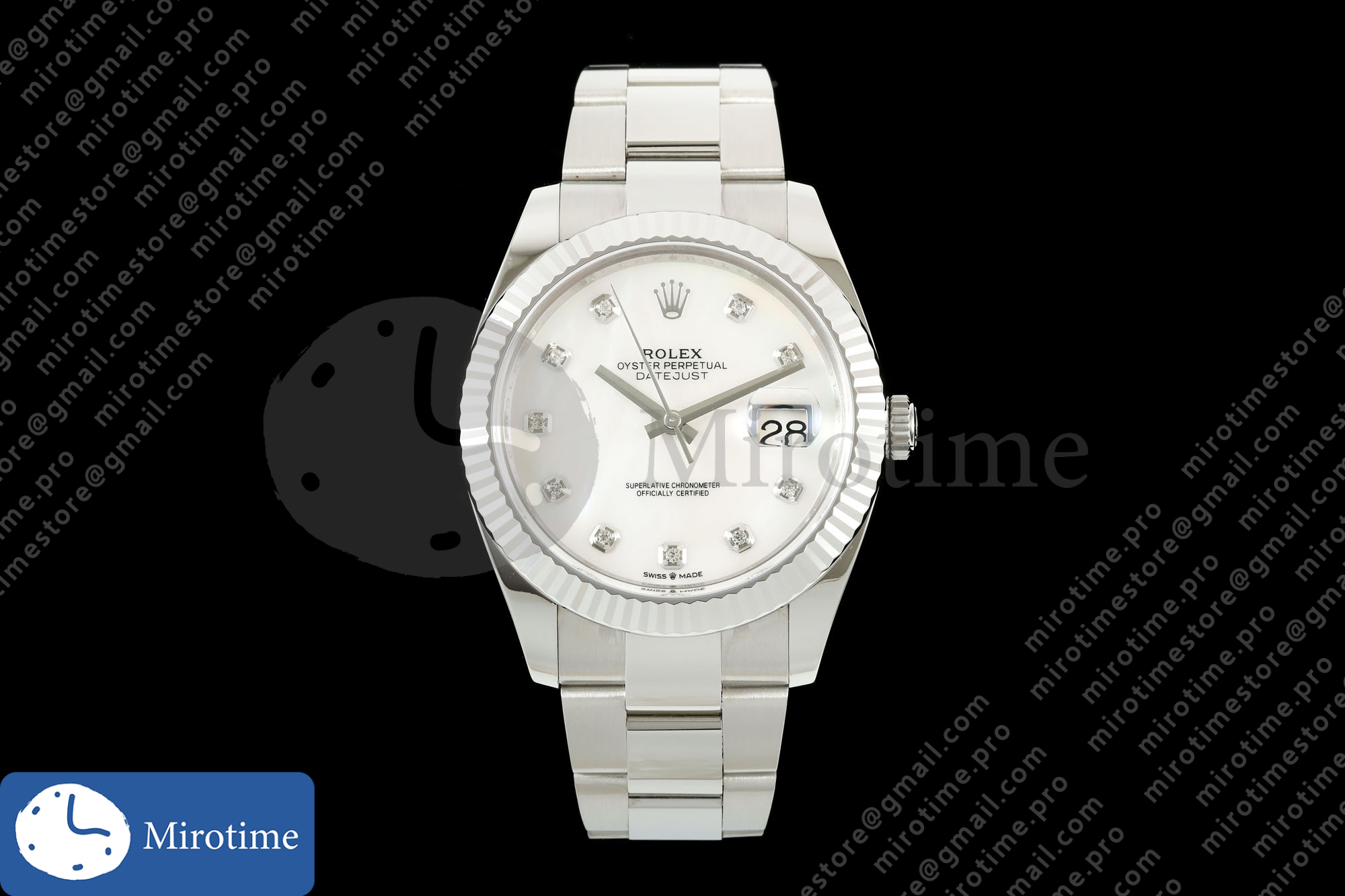 DateJust 41 126334 SEEK 1:1 Best Edition 904L Steel White MOP Dial on Oyster Bracelet VR3235