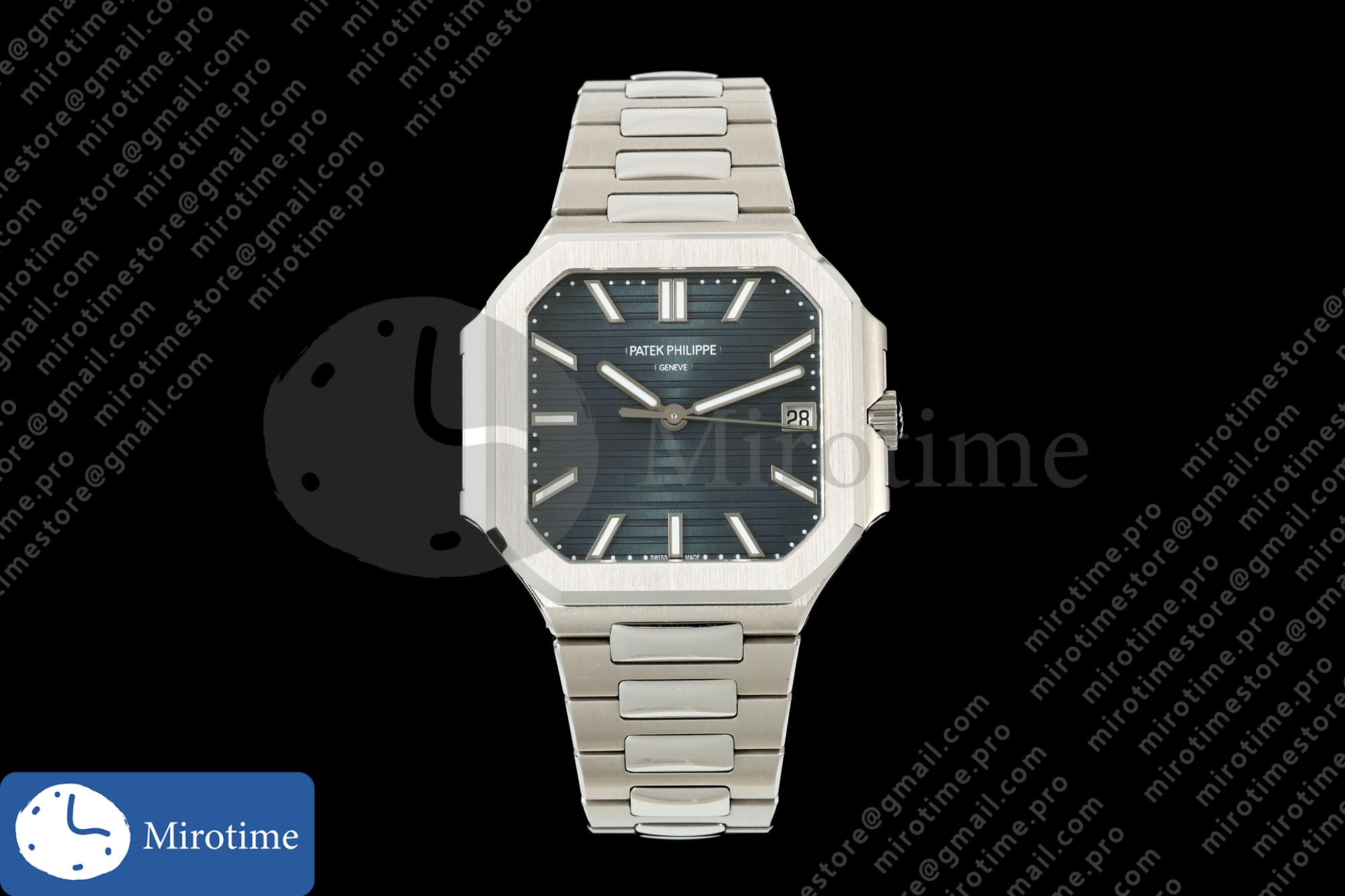 Cubitus 7128 SS BBF Best Edition Blue Dial on SS Bracelet DD330 Super Clone