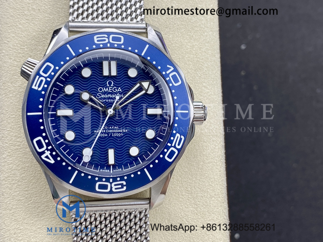 Seamaster 300M 42mm James Bond 60th anniversary VSF Best Edition on Mesh Bracelet A8806
