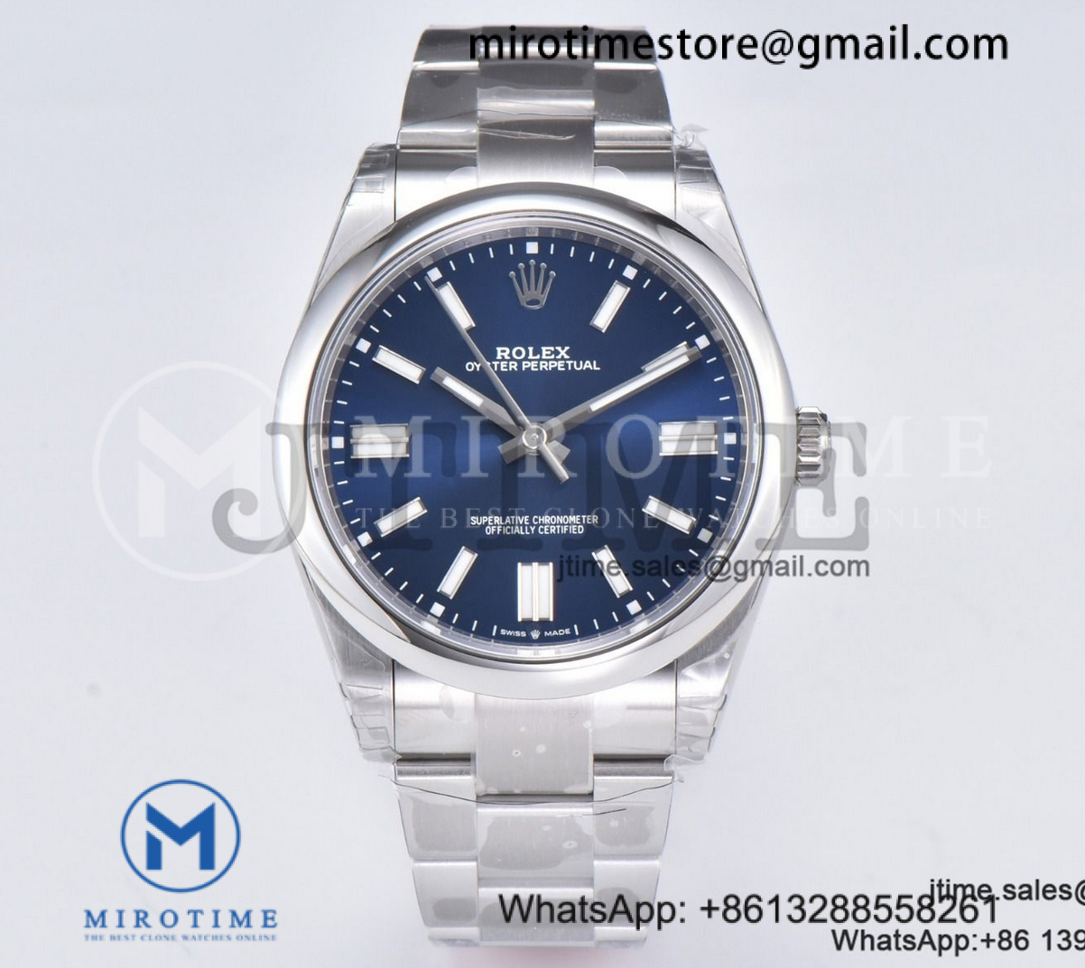 Oyster Perpetual 124300 41mm VSF 1:1 Best Edition 904L Steel Blue Dial VS3235