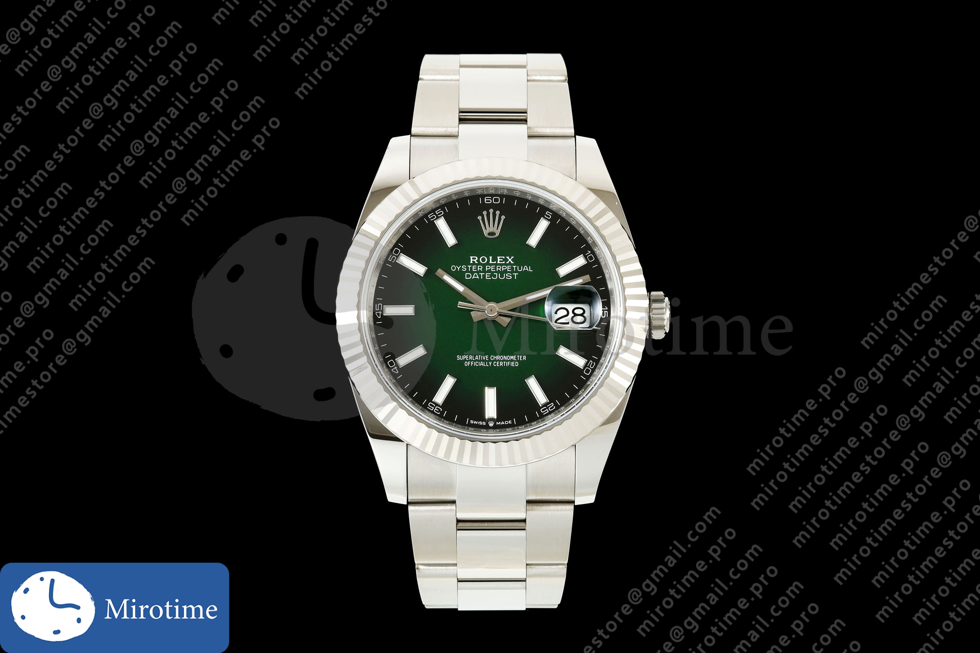 DateJust 41 126334 ERF 1:1 Best Edition Green Ombre Dial on Jubilee Bracelet JH3235 (Free Sprung)
