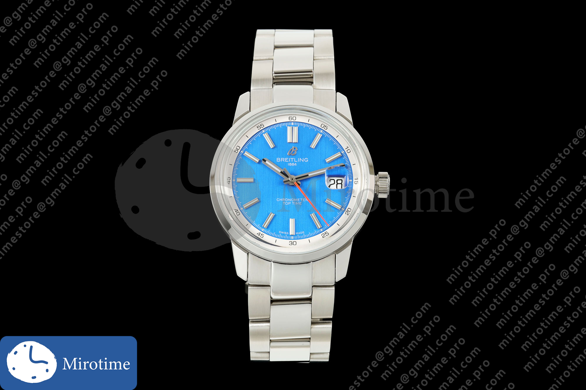 Top Time B31 BLF 1:1 Best Edition Blue Dial Orange Hand on SS Bracelet AB31
