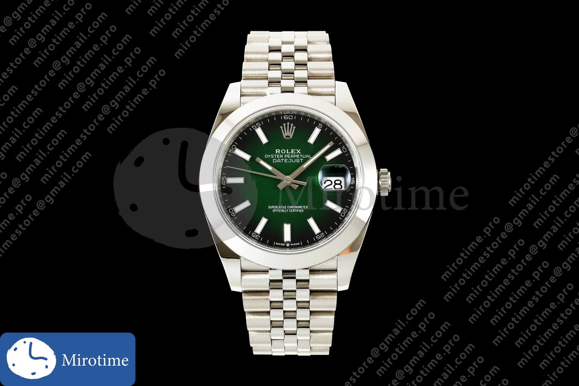 DateJust 41 126300 ERF 1:1 Best Edition Green Ombre Dial on Jubilee Bracelet JH3235 (Free Sprung)
