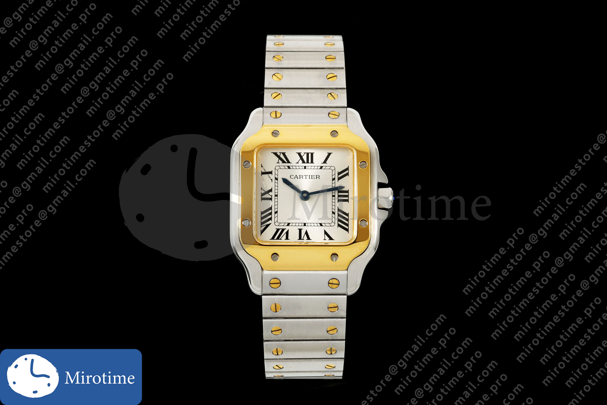 Santos 27mm SS/YG 8848F 1:1 Best Edition Silver Dial on SS/YG Bracelet Quartz