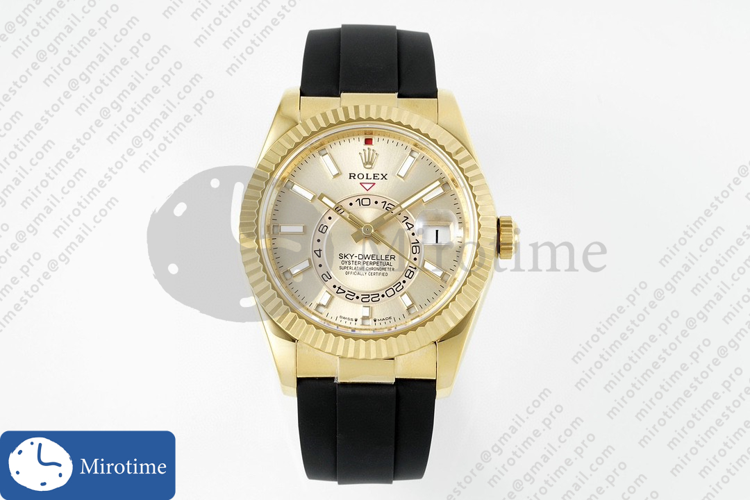 Sky-Dweller 336238 YG ZF 1:1 Best Edition YG Dial on Oysterflex Strap A23J (Gain Weight)