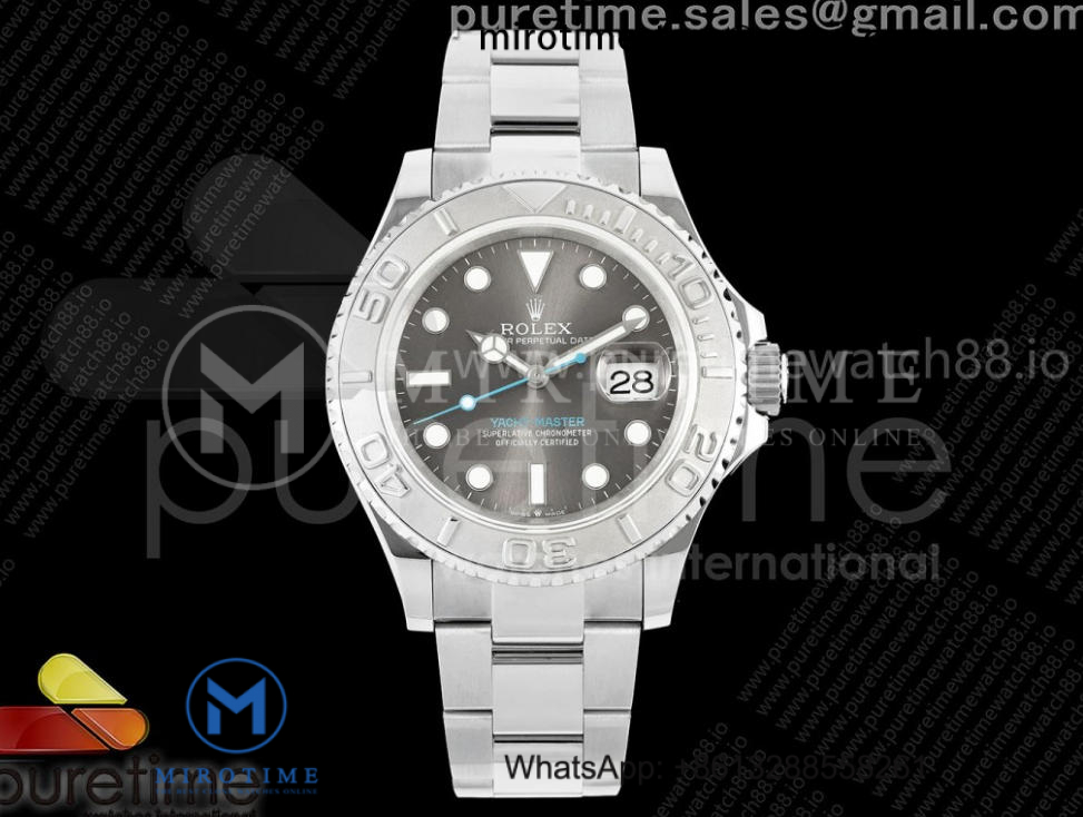 Yacht-Master 126622 904L Steel QF 1:1 Best Edition Gray Dial on SS Bracelet VR3235