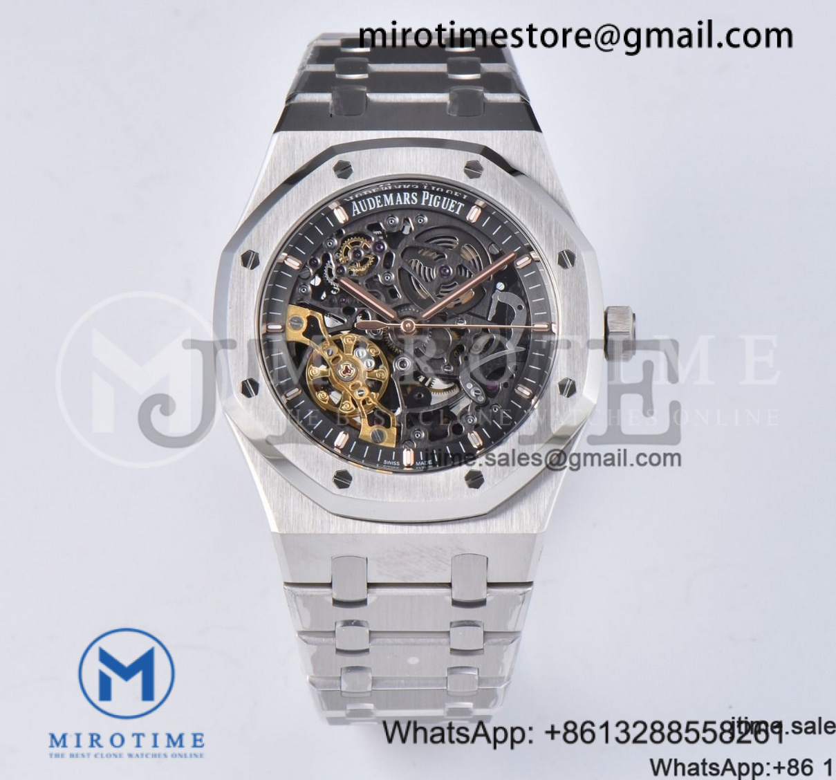 Royal Oak 41mm Skeleton 15407 SS ZF 1:1 Best Edition Skeleton Dial on SS Bracelet A3132