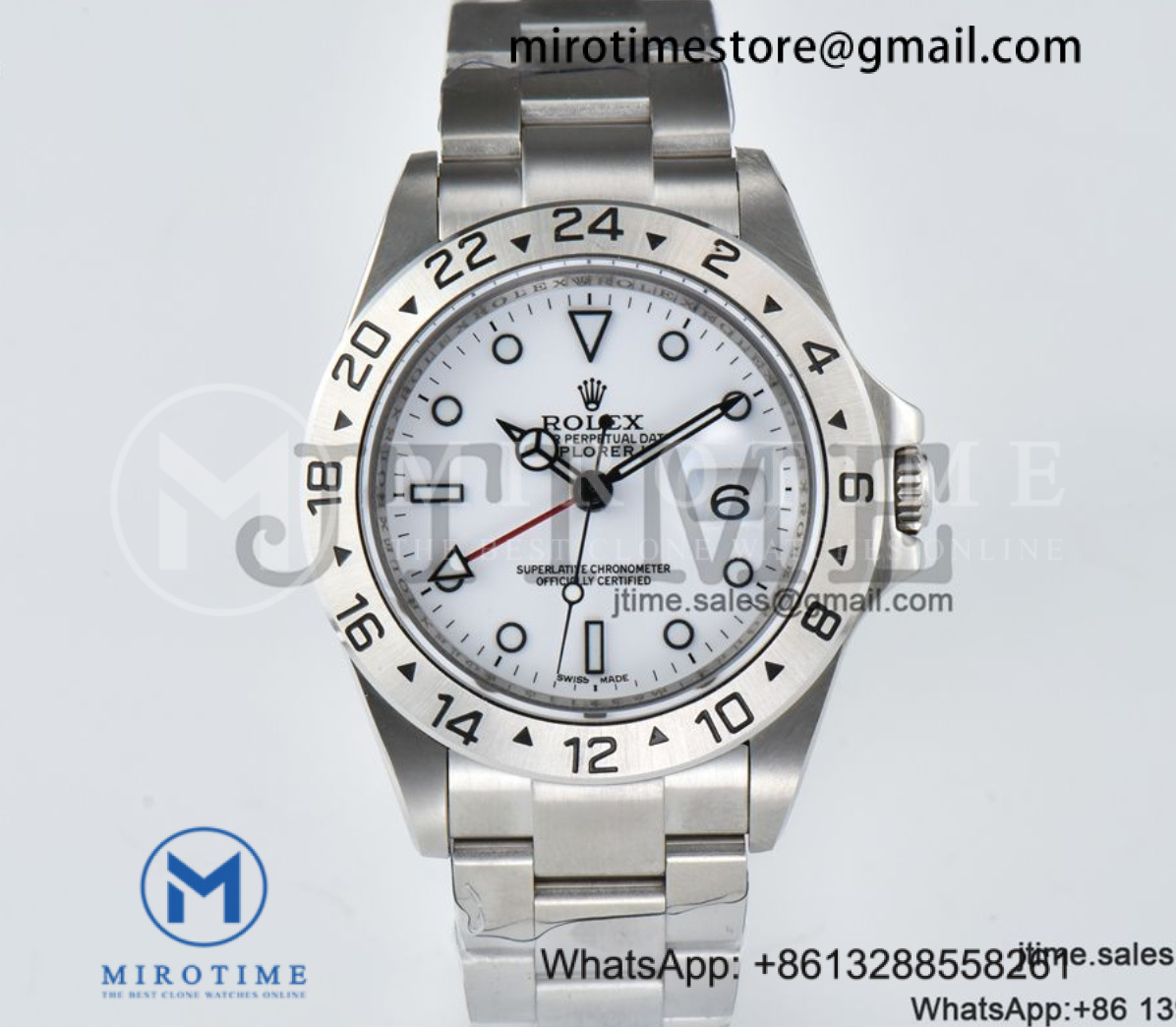 Explorer II 40mm 16570 BPF 1:1 Best Edition White Dial on SS Bracelet A2836
