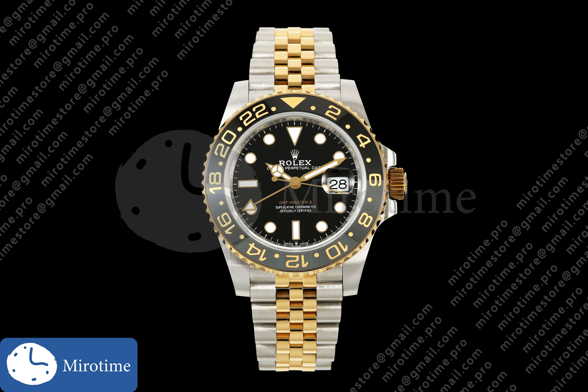 GMT-Master II 126713 GRGN 904L QF 1:1 Best Edition on SS/YG Jubilee Bracelet SH3285 CHS (Free Sprung)