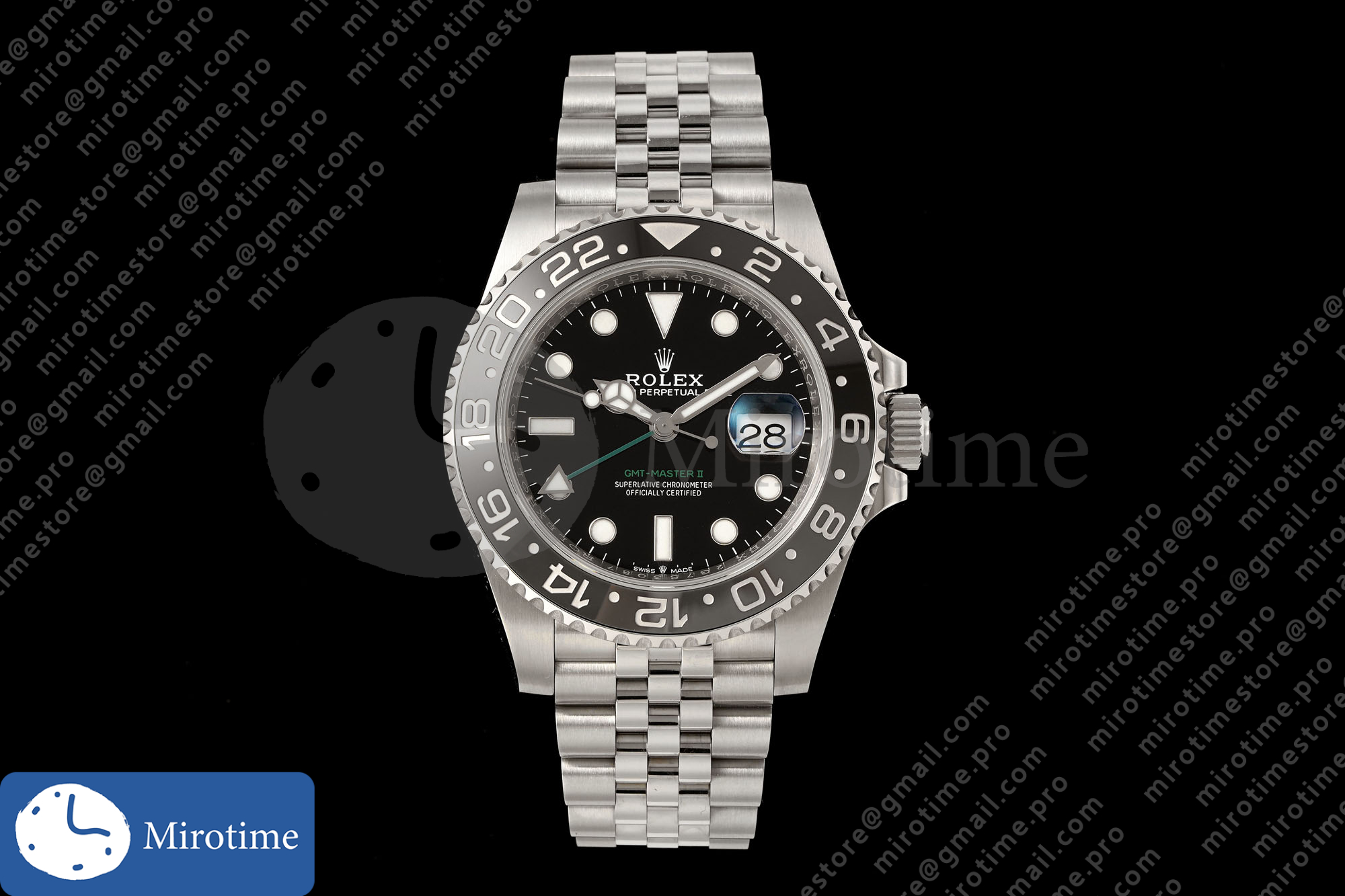 GMT-Master II 126710 GRNR 904L Steel RICH 1:1 Best Edition on Jubilee Bracelet JH3285 (Free Sprung) V2