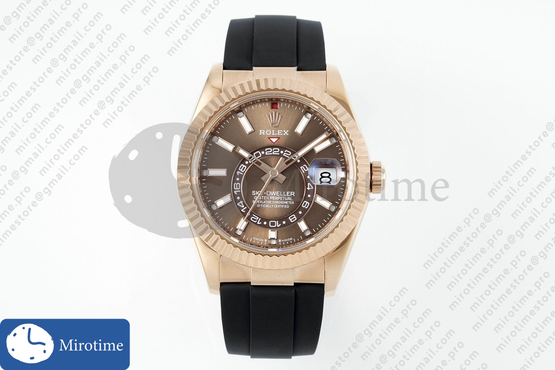 Sky-Dweller 336235 RG ZF 1:1 Best Edition Brown Dial on Oysterflex Strap A23J (Gain Weight)