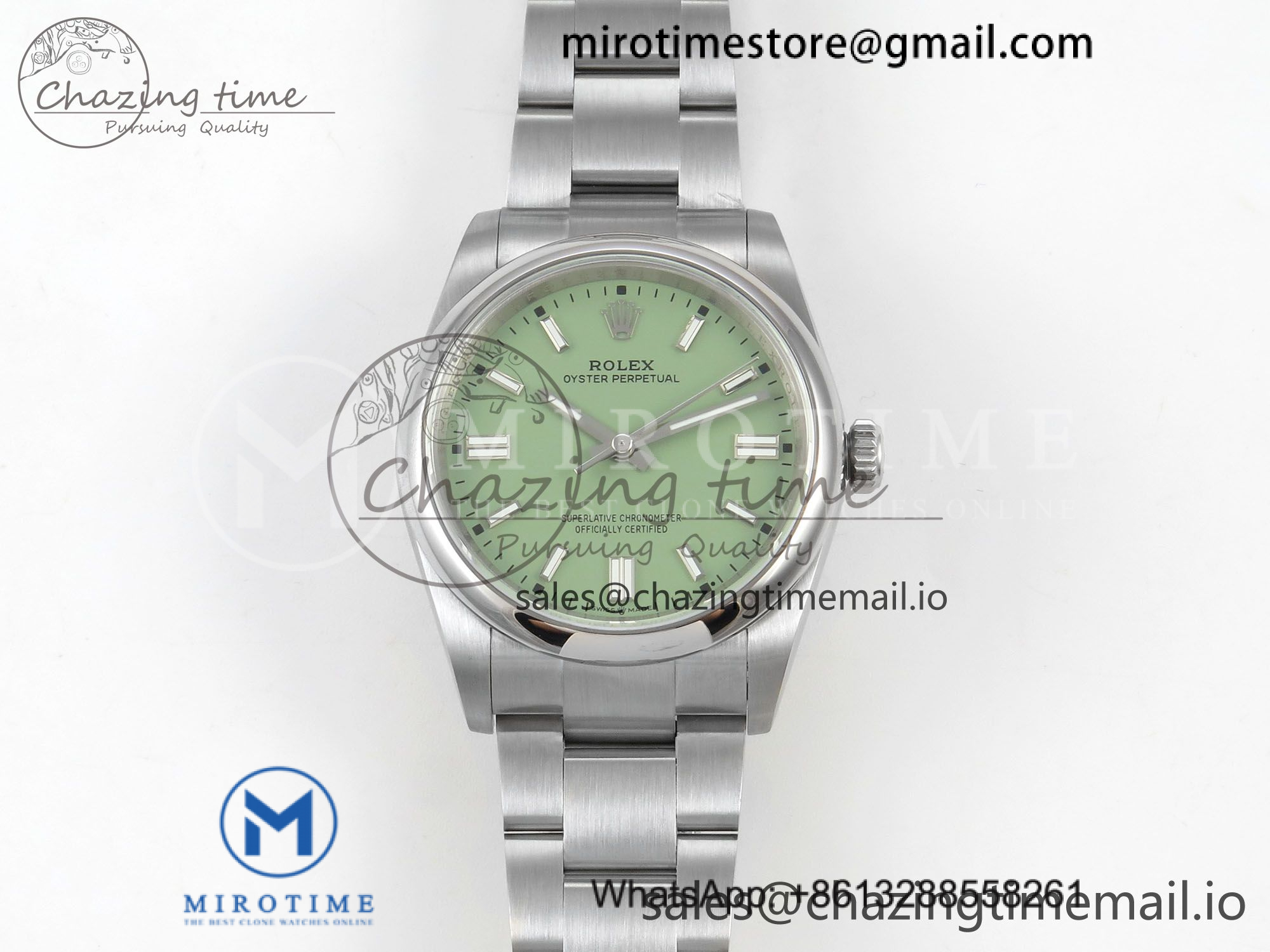 Oyster Perpetual 36mm 126000 QF 1:1 Best Edition 904L Steel Pistachio Green Dial on SS Bracelet A2824