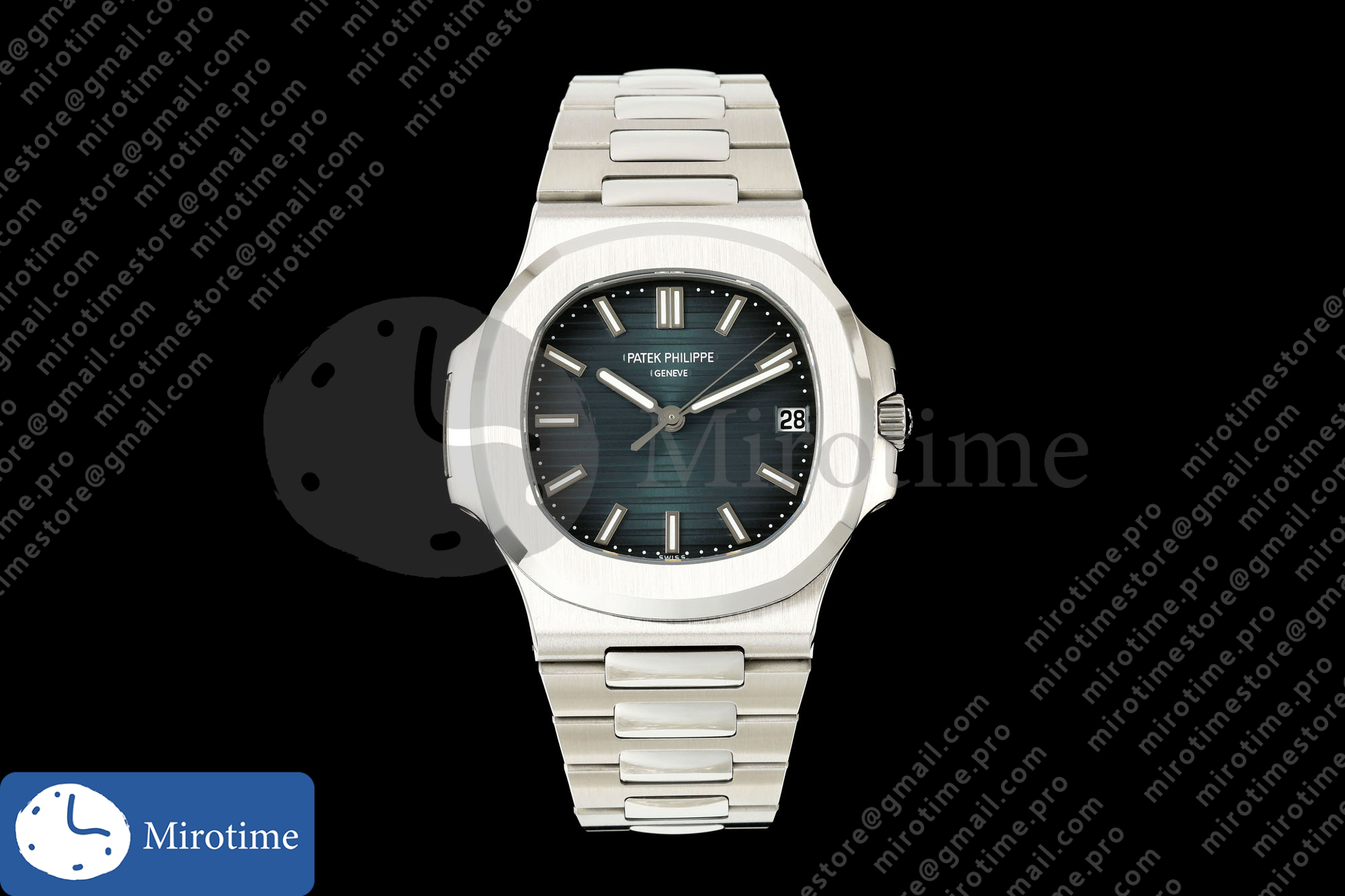 Nautilus 5711 DDF 1:1 Best Edition 2018 Blue Textured Dial on SS Bracelet DPB330 Super Clone V2