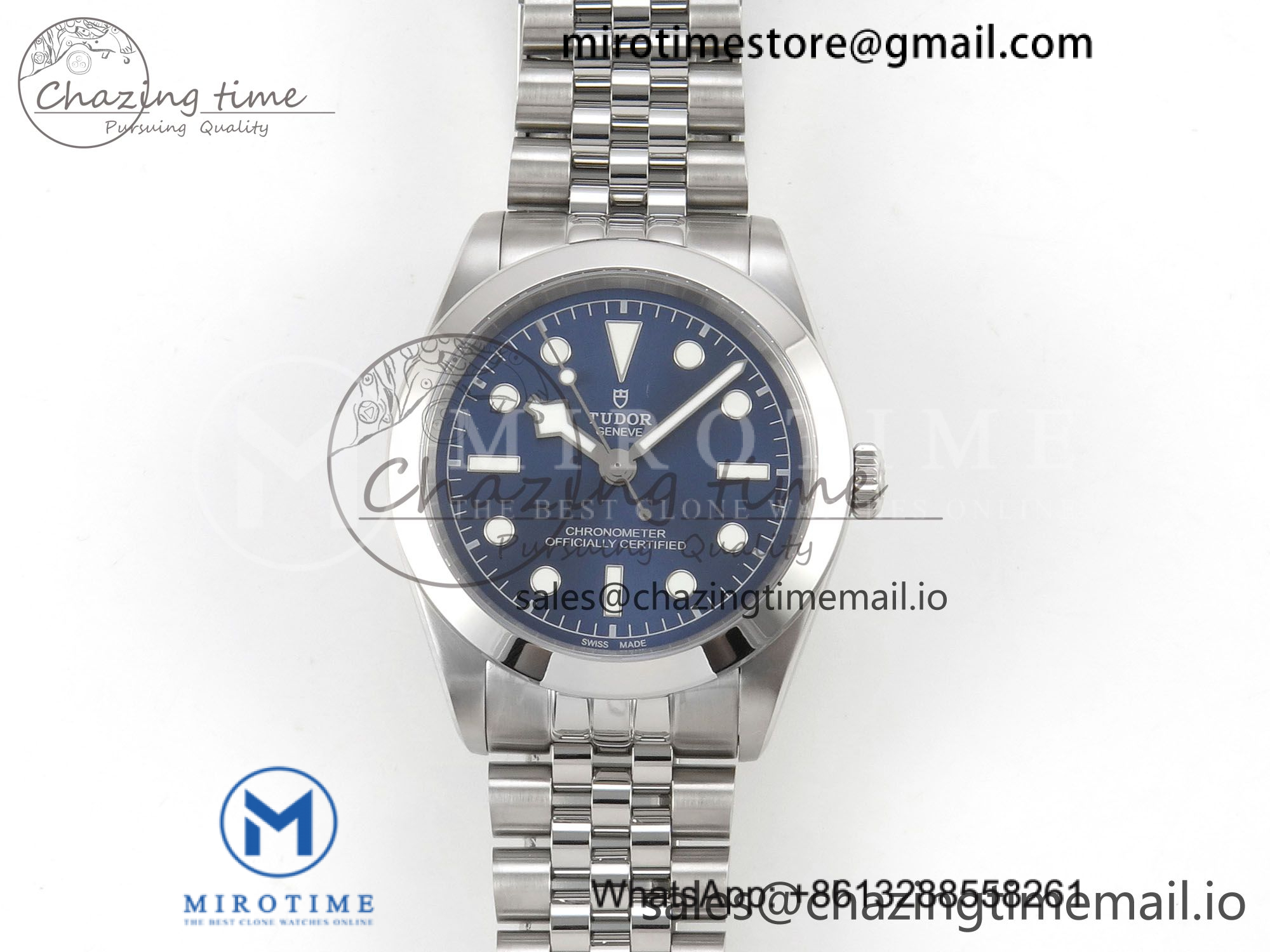 Black Bay 39mm SS KRF 1:1 Best Edition Blue Dial on Jubilee Bracelet A2824