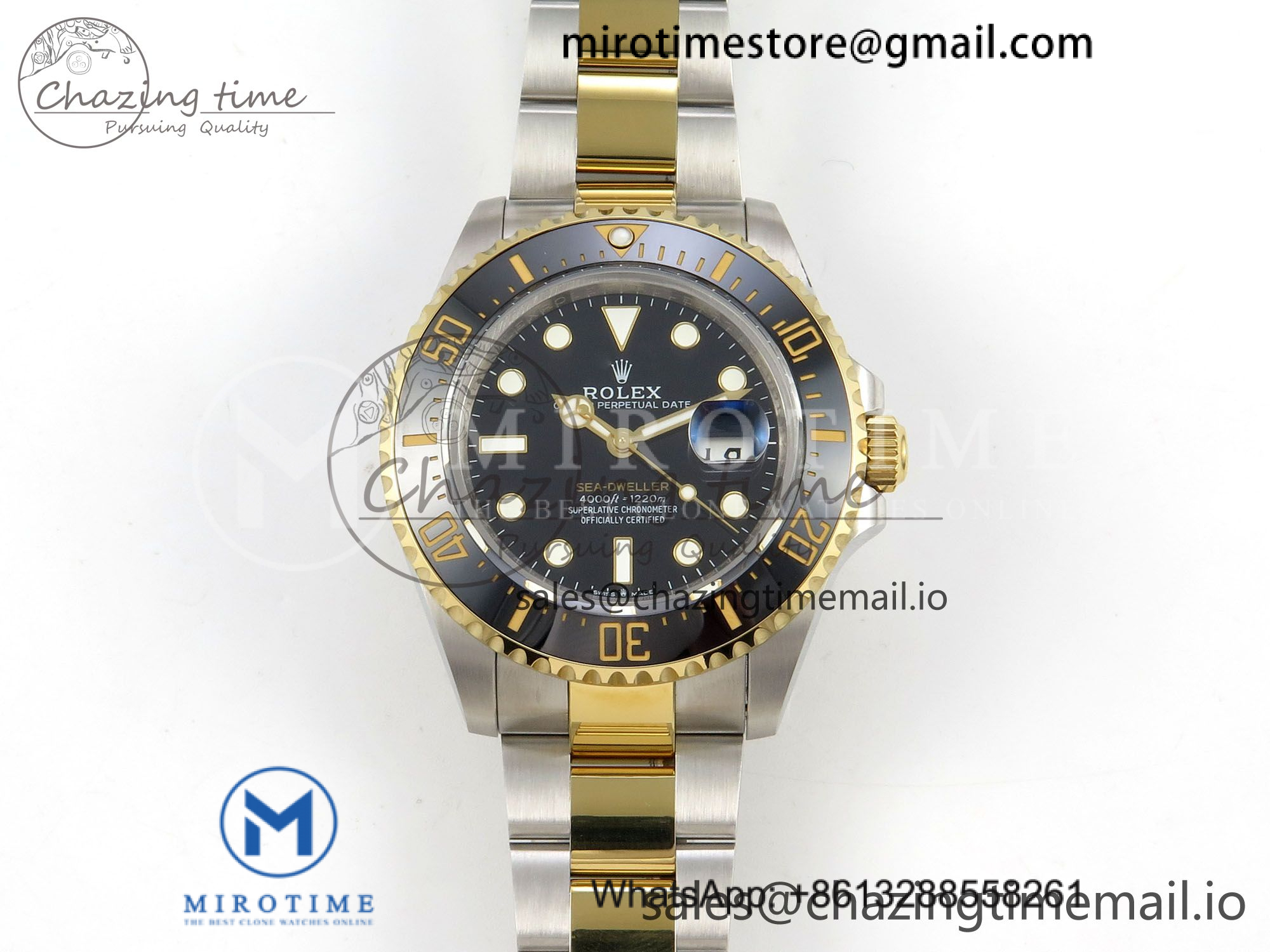 Sea-Dweller 126603 QF 1:1 Best Edition Black Dial on SS/YG Bracelet QF3235
