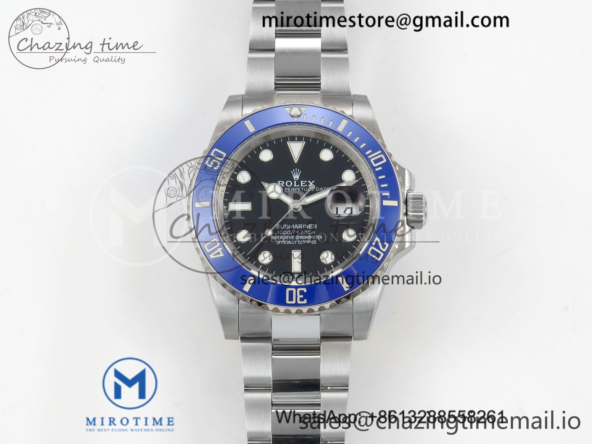 Submariner 41mm 126619 LB QF 1:1 Best Edition Blue Ceramic Black Dial on SS Bracelet QF3235