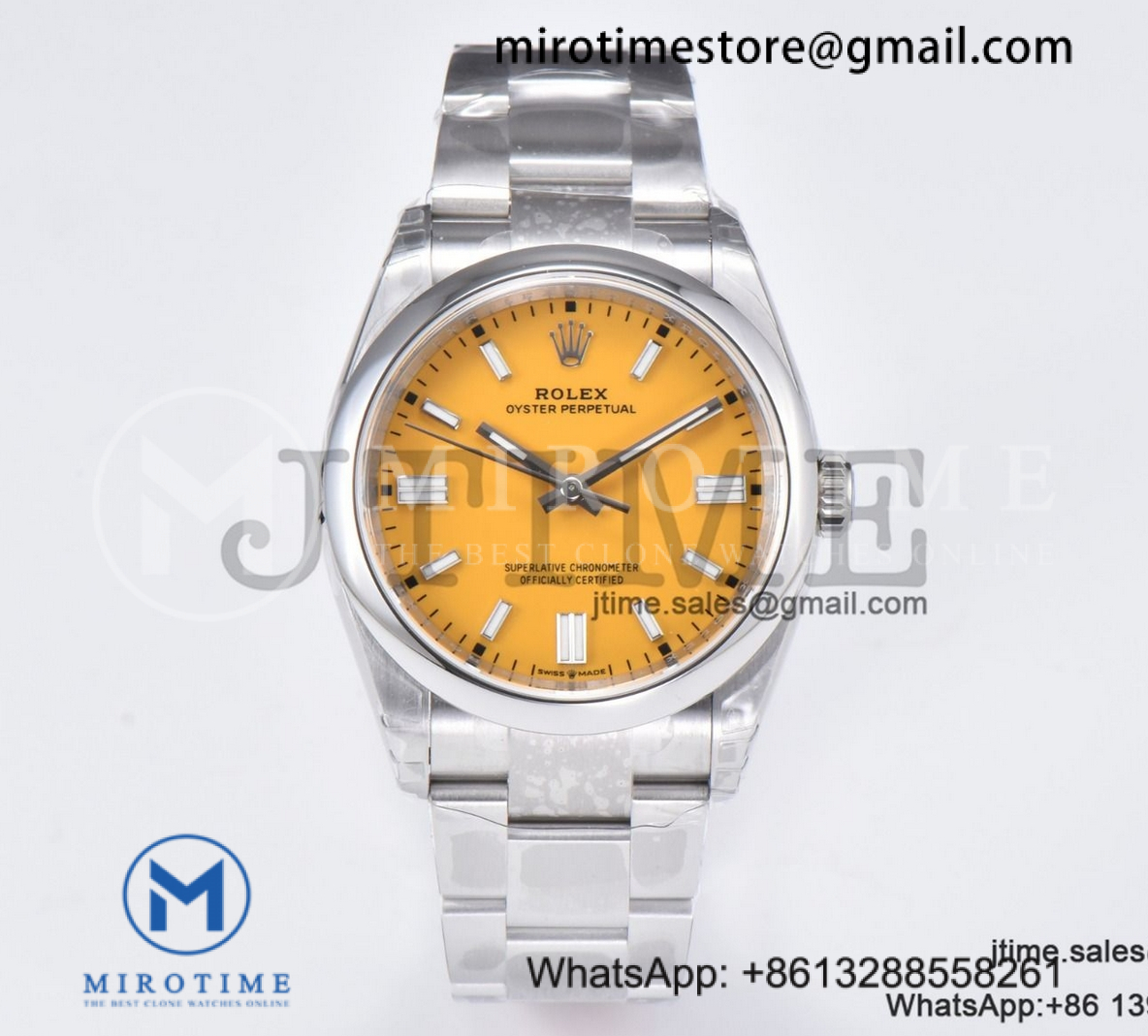 Oyster Perpetual 126000 36mm VSF 1:1 Best Edition 904L Steel Yellow Dial VS3235