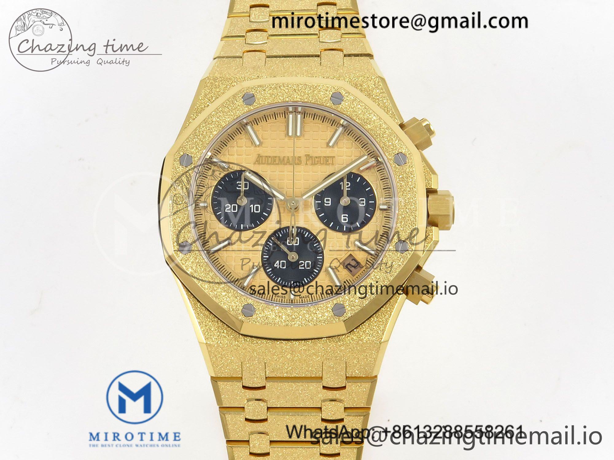 Royal Oak Chrono 26240 Frosted YG DDF 1:1 Best Edition YG Dial on YG Bracelet DD4401 Super Clone
