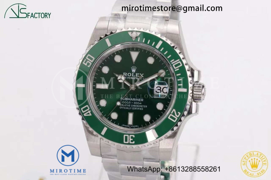 Submariner 116610 LV Green Ceramic 904L Steel VSF 1:1 Best Edition VS3135