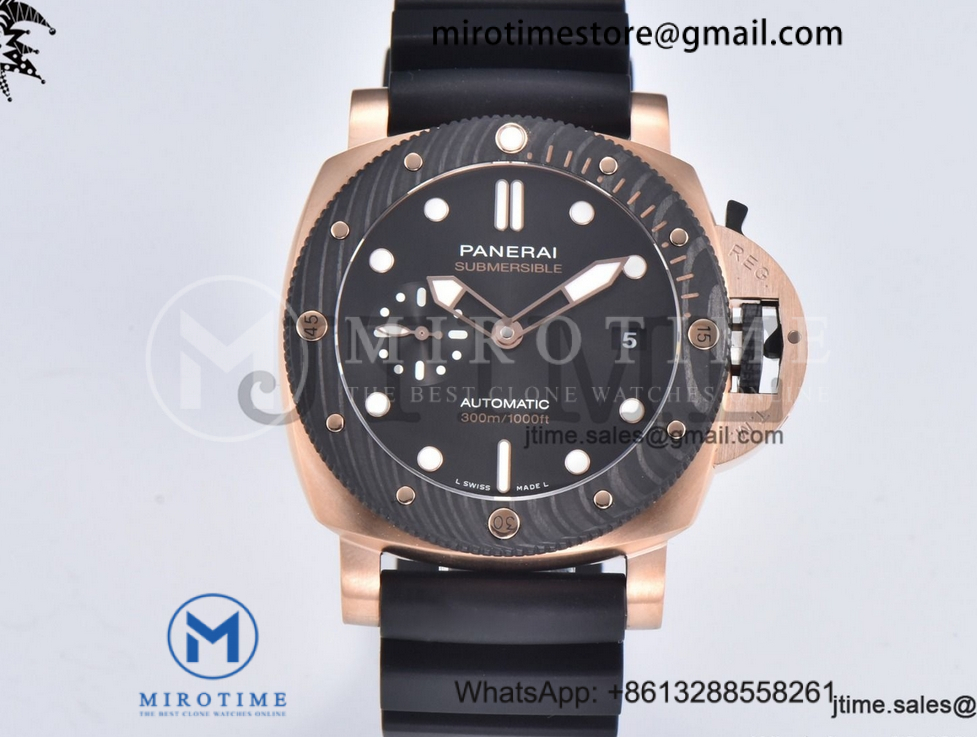 PAM1070 W VSF 1:1 Best Edition Black Dial on Black Rubber Strap P900