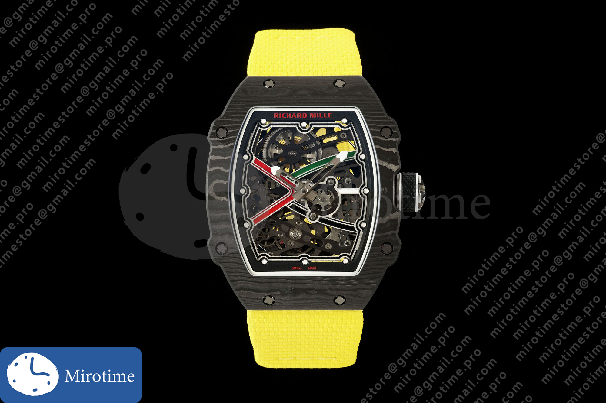 Umi Maker’s RM67-02 Black NTPT Brazil Black/Green/Red Skeleton Dial on Nylon strap CRMA7 Clone V2