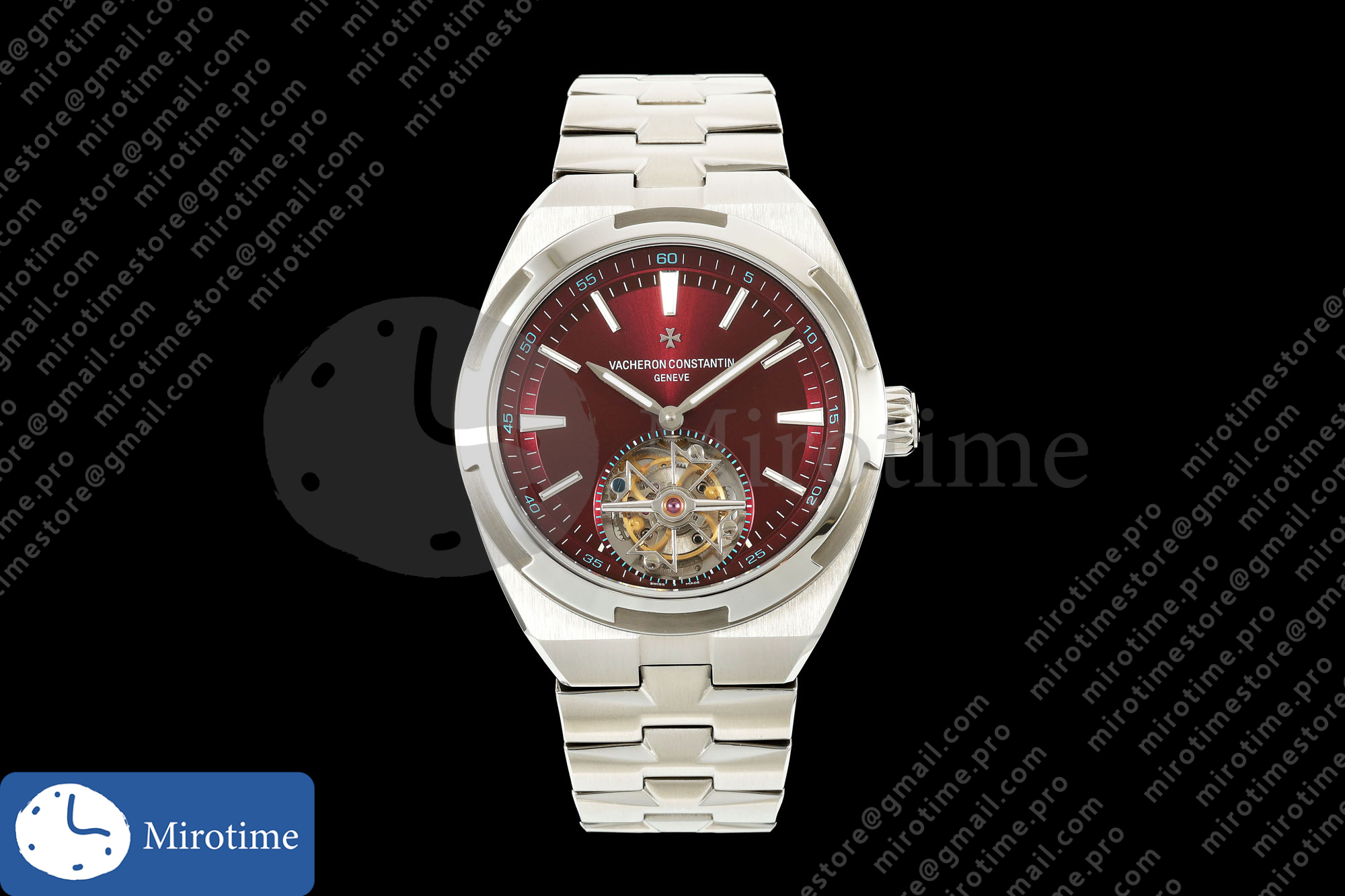 Overseas Tourbillon SS ANTF Best Edition Red Dial on SS Bracelet