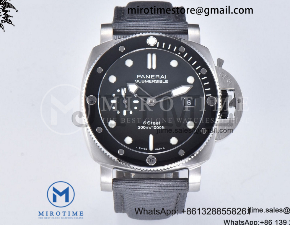 PAM1228 Submersible QuarantaQuattro 44mm SS VSF 1:1 Best Edition Anth Dial on Nylon Strap P900