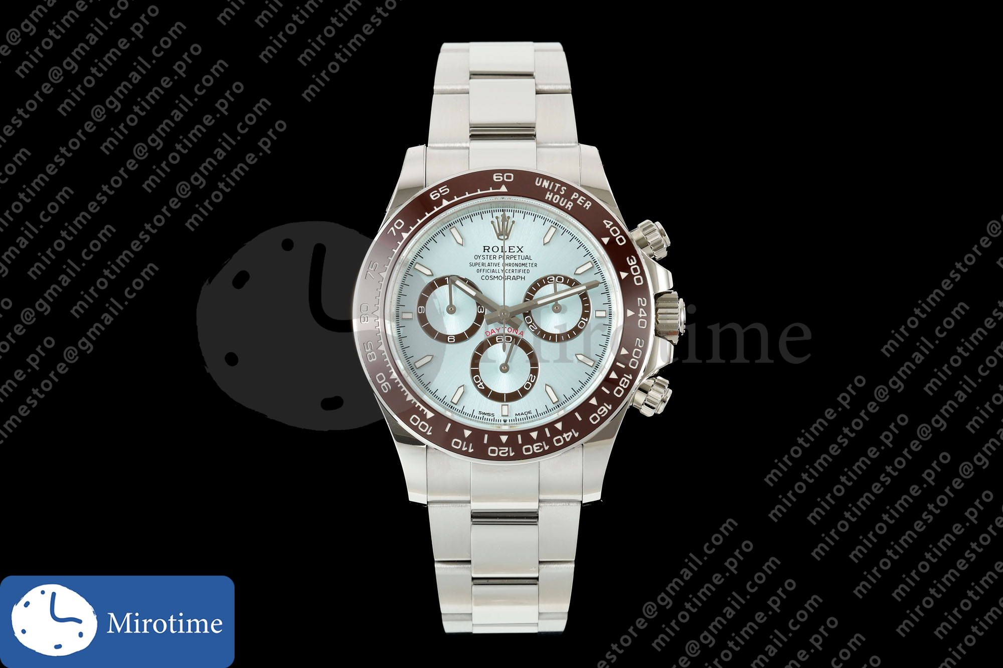 Daytona 126506 RWF 1:1 Best Edition Ice Blue Dial on SS Bracelet JH4131 Free Sprung (Weighted)