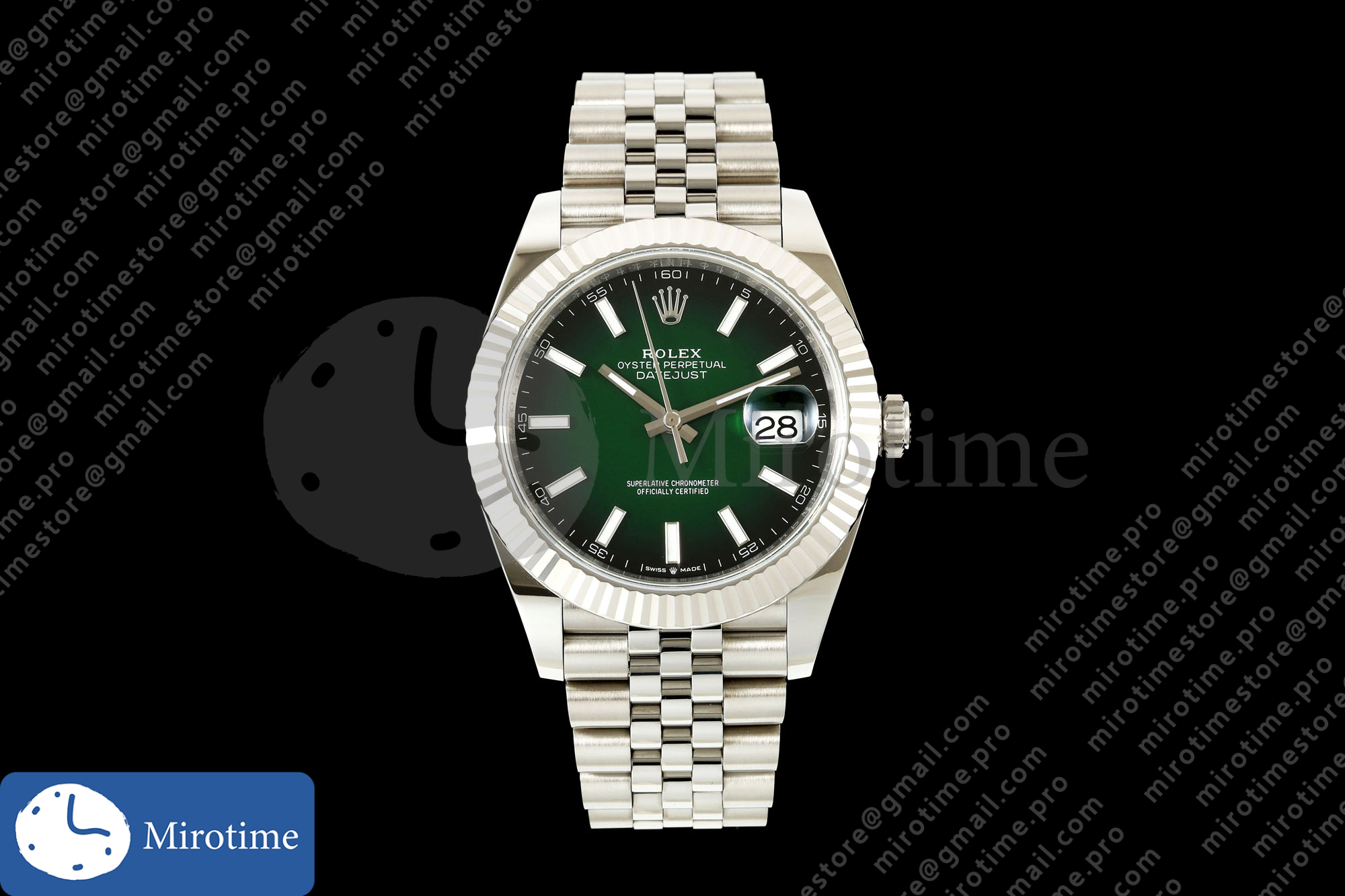 DateJust 41 126334 ERF 1:1 Best Edition Green Ombre Dial on Jubilee Bracelet JH3235 (Free Sprung)