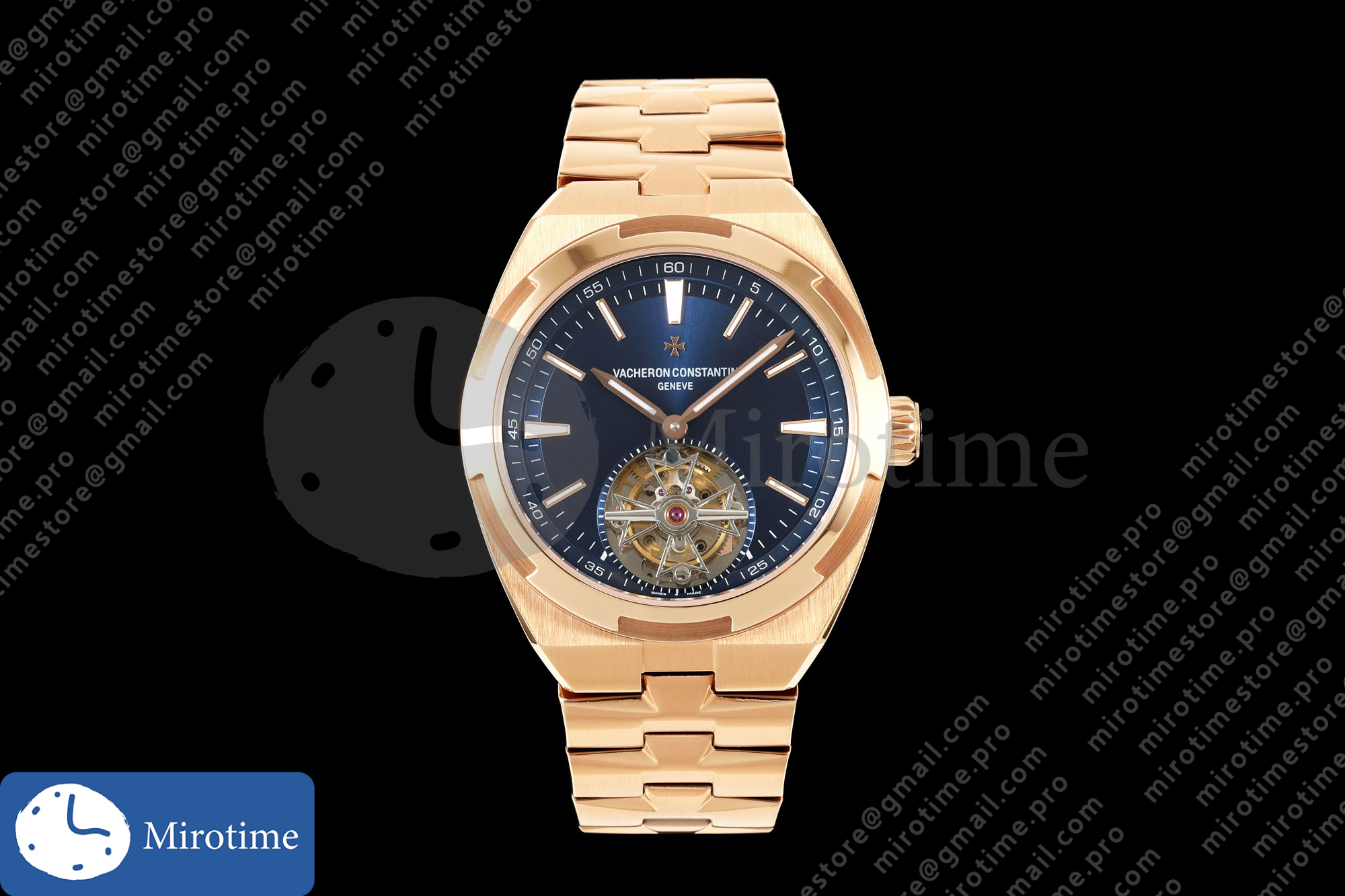 Overseas Tourbillon RG ANTF Best Edition Blue Dial on RG Bracelet