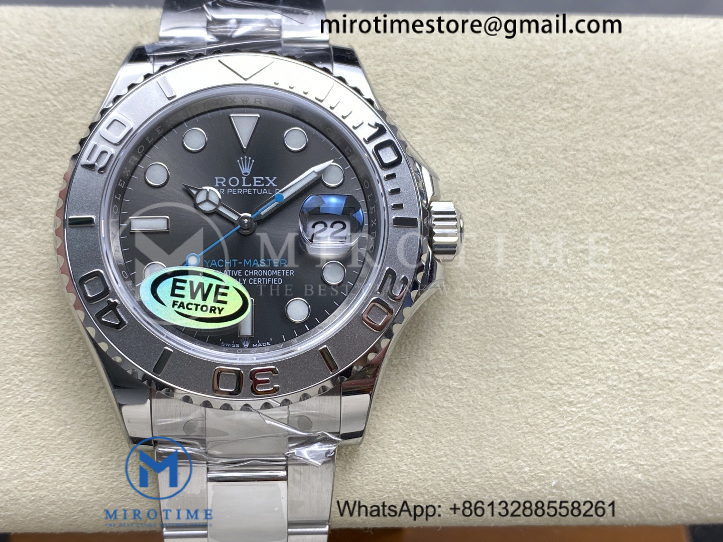 Yacht-Master 126622 EWEF 1:1 Best Edition Gray Dial on SS Bracelet SH3235